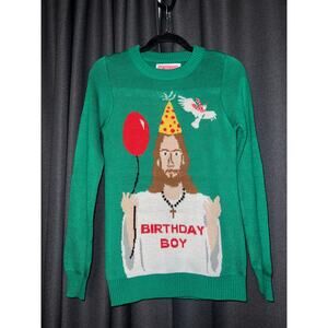 Ugly Christmas Sweater Xmas Size Small Jesus Tipsy Elves